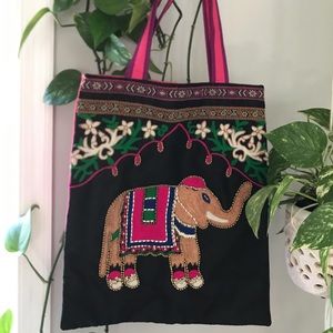 Embroidered tote